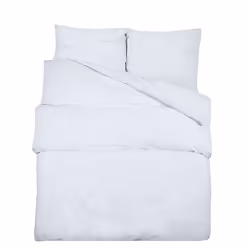 vidaXL Set Copripiumino Bianco 200x220 cm in Cotone - Vista aggiuntiva 2