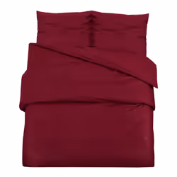 vidaXL Set Copripiumino Bordò 200x200 cm in Cotone - Vista aggiuntiva 2