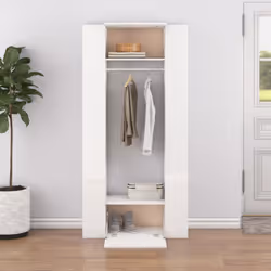 Colore: Bianco Materiale: Legno multistrato Dimensioni (ciascuno): 97,5 x 37 x 99 cm (L x P x A) La consegna include: 2 Mobil ...