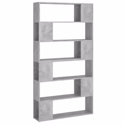 vidaXL Libreria/Divisorio Stanza Grigio Cemento 100x24x188 cm - Vista aggiuntiva 2