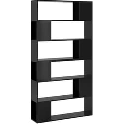 Libreria/Divisorio Stanza Nero Lucido 100x24x188 cm vidaXL