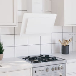 Vidaxl - Cappa a Parete 60 cm in Acciaio Inox e Vetro Temperato Bianco 7098