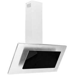Cappa a Parete 90 cm in Acciaio Inox e Vetro Temperato Argento Vidaxl