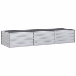 vidaXL Letto Rialzato Giardino 240x80x45 cm in Acciaio Zincato Argento - Vista aggiuntiva 2