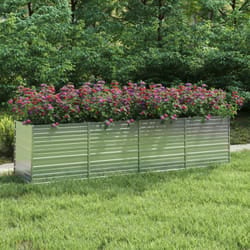 Vidaxl - Fioriere, Letto Rialzato Giardino 320x80x77 cm in Acciaio Zincato Argento