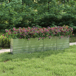 Vidaxl - Fioriere, Letto Rialzato Giardino 320x40x77 cm in Acciaio Zincato Argento