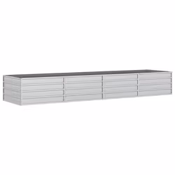 Letto Rialzato Giardino 320x80x45 cm in Acciaio Zincato Argentocod mxl 127807 - Vista aggiuntiva 2