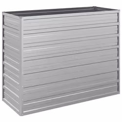vidaXL Letto Rialzato Giardino 100x40x77 cm in Acciaio Zincato Argento - Vista aggiuntiva 2