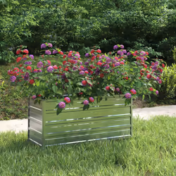 Questo letto rialzato da giardino in metallo è una scelta perfetta per gli appassionati del fai da te per decorare il giardin ...