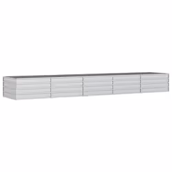 Letto Rialzato Giardino 400x80x45 cm in Acciaio Zincato Argentocod mxl 127775 - Vista aggiuntiva 2