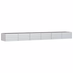 vidaXL Letto Rialzato Giardino 480x80x45 cm in Acciaio Zincato Argento - Vista aggiuntiva 2