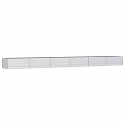 vidaXL Letto Rialzato Giardino 600x80x45 cm in Acciaio Zincato Argento - Vista aggiuntiva 2