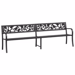 VidaXL 317129, Nero, Acciaio, Adulti e bambini, 2460 mm, 580 mm, 770 mm