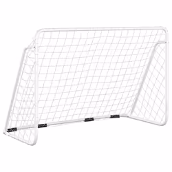Porta da Calcio con Rete Bianca 180x90x120 cm in Acciaiocod mxl 79366 - Vista aggiuntiva 2