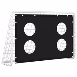 vidaXL Rete da Allenamento per Porta da Calcio in Acciaio 184x61x122cm - Vista aggiuntiva 2