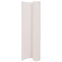 Recinzione da Giardino a Doppio Lato frangivista elegante 90x400cm vari colori colore: Bianco