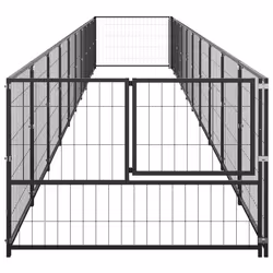 Gabbia per Cani Nera 10 m² in Acciaiocod mxl 120820 - Vista aggiuntiva 3