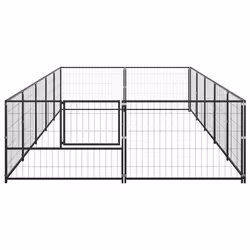 Gabbia per Cani Nera 10 m² in Acciaiocod mxl 72902 - Vista aggiuntiva 3
