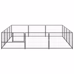 Gabbia per Cani Nera 12 m² in Acciaiocod mxl 120823 - Vista aggiuntiva 3