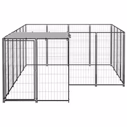 VidaXL 3082205 trasportino a gabbia per cane Plastica, Acciaio - Vista aggiuntiva 4