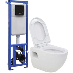 Wc Sospeso con Sciacquone Alto Nascosto in Ceramica