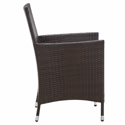 VidaXL 316687 sedia da esterno Terrazzo Seduta imbottita Poliestere, Rattan sintetico, Acciaio Crema, Bianco - Vista aggiuntiva 4