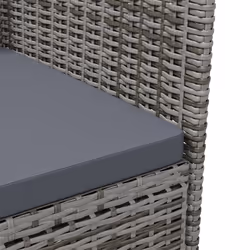 VidaXL 316690 sedia da esterno Terrazzo Seduta imbottita Legno di acacia, Poliestere, Rattan sintetico, Acciaio Grigio - Vista aggiuntiva 6