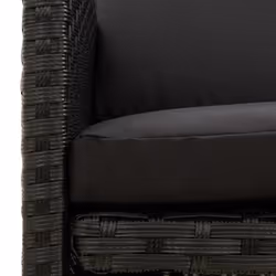 VidaXL 316746 sedia da esterno Terrazzo Seduta imbottita Poliestere, Rattan sintetico, Acciaio Nero - Vista aggiuntiva 7