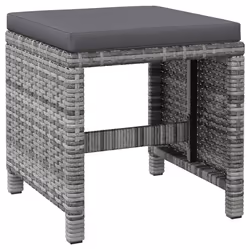 VidaXL 316753 sedia da esterno Terrazzo Seduta imbottita Poliestere, Rattan sintetico, Acciaio Grigio - Vista aggiuntiva 8