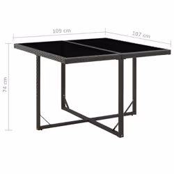 VidaXL 316764 tavolo da esterno Nero - Vista aggiuntiva 5