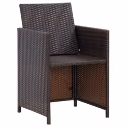 VidaXL 316780 sedia da esterno Terrazzo Seduta imbottita Poliestere, Rattan sintetico, Acciaio Crema, Bianco - Vista aggiuntiva 6