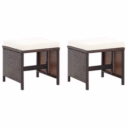 VidaXL 316780 sedia da esterno Terrazzo Seduta imbottita Poliestere, Rattan sintetico, Acciaio Crema, Bianco - Vista aggiuntiva 7