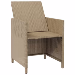 VidaXL 316781 sedia da esterno Terrazzo Seduta imbottita Poliestere, Rattan sintetico, Acciaio Crema, Bianco - Vista aggiuntiva 4