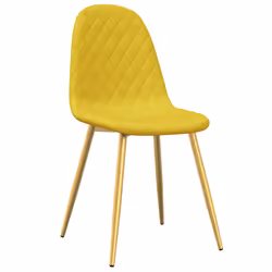 Sedie da Pranzo 6 pz Giallo Senape in Vellutocod mxl 96899 - Vista aggiuntiva 3