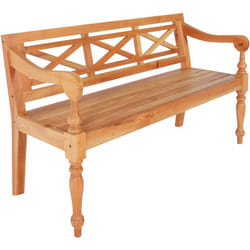 Panca Batavia 123cm in Legno design classico ed elegante disponibili vari colori colore : Marrone Chiaro