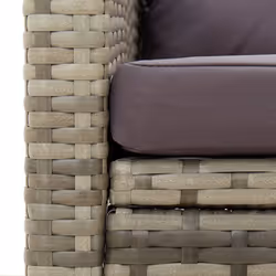 VidaXL 316872 sedia da esterno Terrazzo Seduta imbottita Rattan sintetico, Acciaio Grigio - Vista aggiuntiva 6