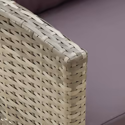 VidaXL 316872 sedia da esterno Terrazzo Seduta imbottita Rattan sintetico, Acciaio Grigio - Vista aggiuntiva 7
