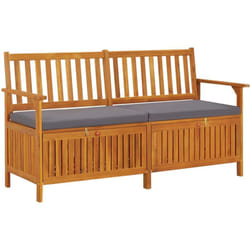 Vidaxl - Cassapanca con Cuscino 148 cm in Legno Massello di Acacia 2863