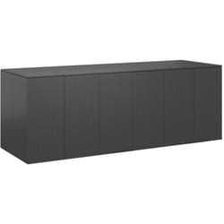 Vidaxl - Contenitore da Giardino in Rattan pe 291x100,5x104 cm Nero