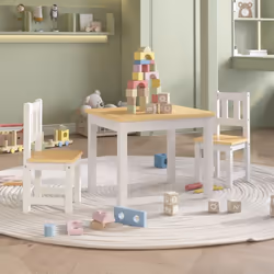 VidaXL 10410, MDF, Beige, Bianco, 3 pz, 3 pz