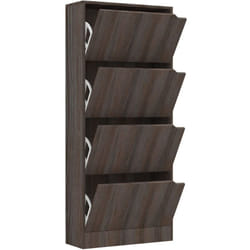 Scarpiera 4 Ante Grigio Rovere Sonoma 59x24x136cm Multistrato vidaXL - Grigio
