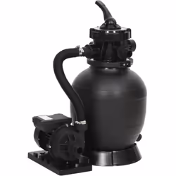 VidaXL Pool Sand Filter, Set di filtro per sabbia, Nero, ABS, Polietilene, Acciaio inox, Piscina fuori terra, Piscina termale ...