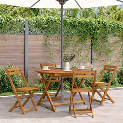 vidaXL Tavolo da Giardino Pieghevole 110 cm in Massello d'Acacia
