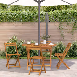 vidaXL Tavolo da Giardino Pieghevole 110 cm in Massello d'Acacia - Vista aggiuntiva 3