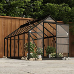 Vidaxl - Serra in Vetro Antracite 155x298x191 cm con Telaio in Alluminio