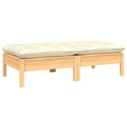 Divano da Giardino a 2 Posti con Cuscini Crema Massello di Pinocod mxl 94751