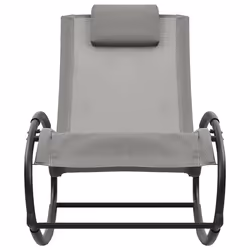 VidaXL 317584 sedia da esterno Acciaio, Tessile Grigio - Vista aggiuntiva 3