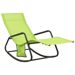 Vidaxl - Lettino Prendisole in Acciaio e Textilene Verde
