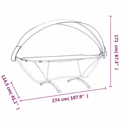 VidaXL 317601 letto per esterni Crema - Vista aggiuntiva 7