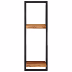 vidaXL Mensole Parete 2 pz 25x25x75 cm Legno Massello Acacia e Acciaio - Vista aggiuntiva 3